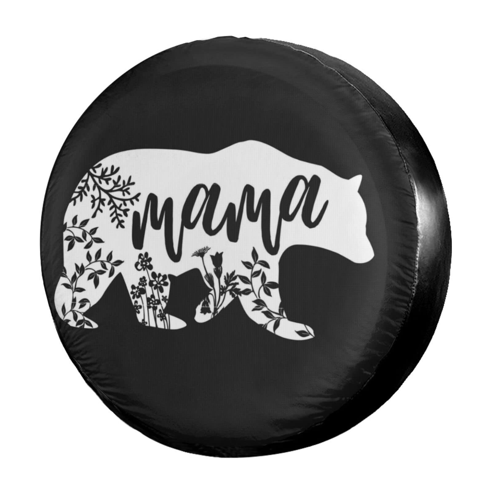 Stylish Mama Bear Spare Tire Cover - 16 Inch Dustproof Wheel Protector for Trailers, RVs & SUVs | Perfect for Outdoor Adventures & Road Trips