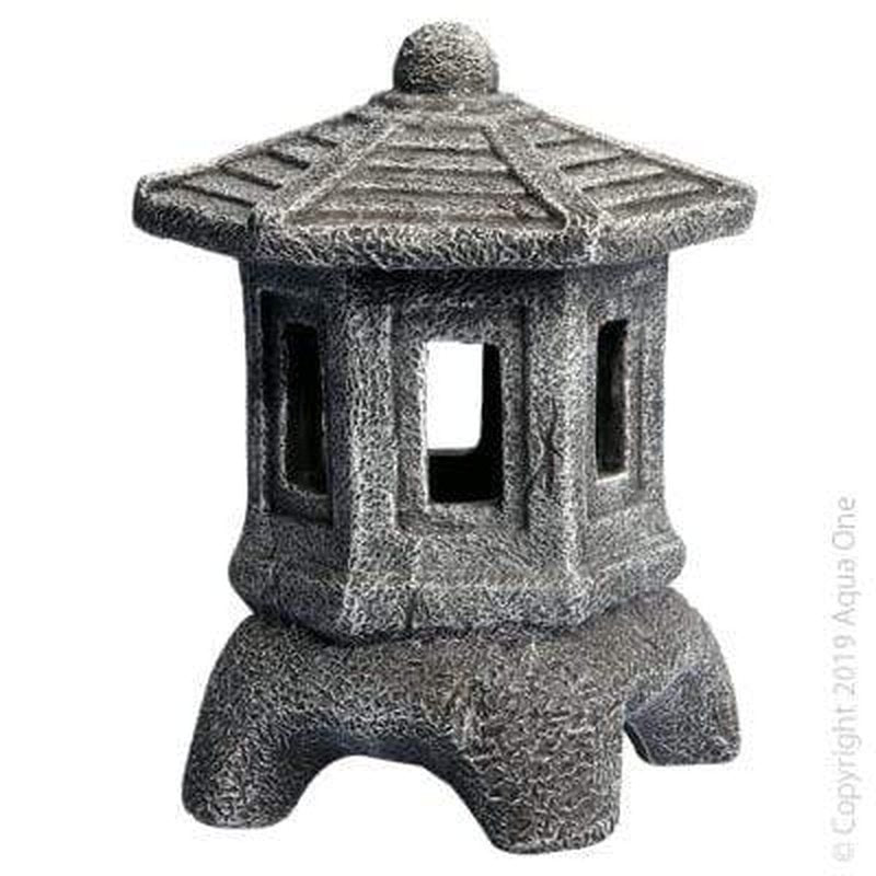 Aqua One Japanese Lantern Outdoor Decor - 11.5 x 11.5 x 14.5 Inch Traditional Asian Garden Light for Patio, Yard & Zen Decorations