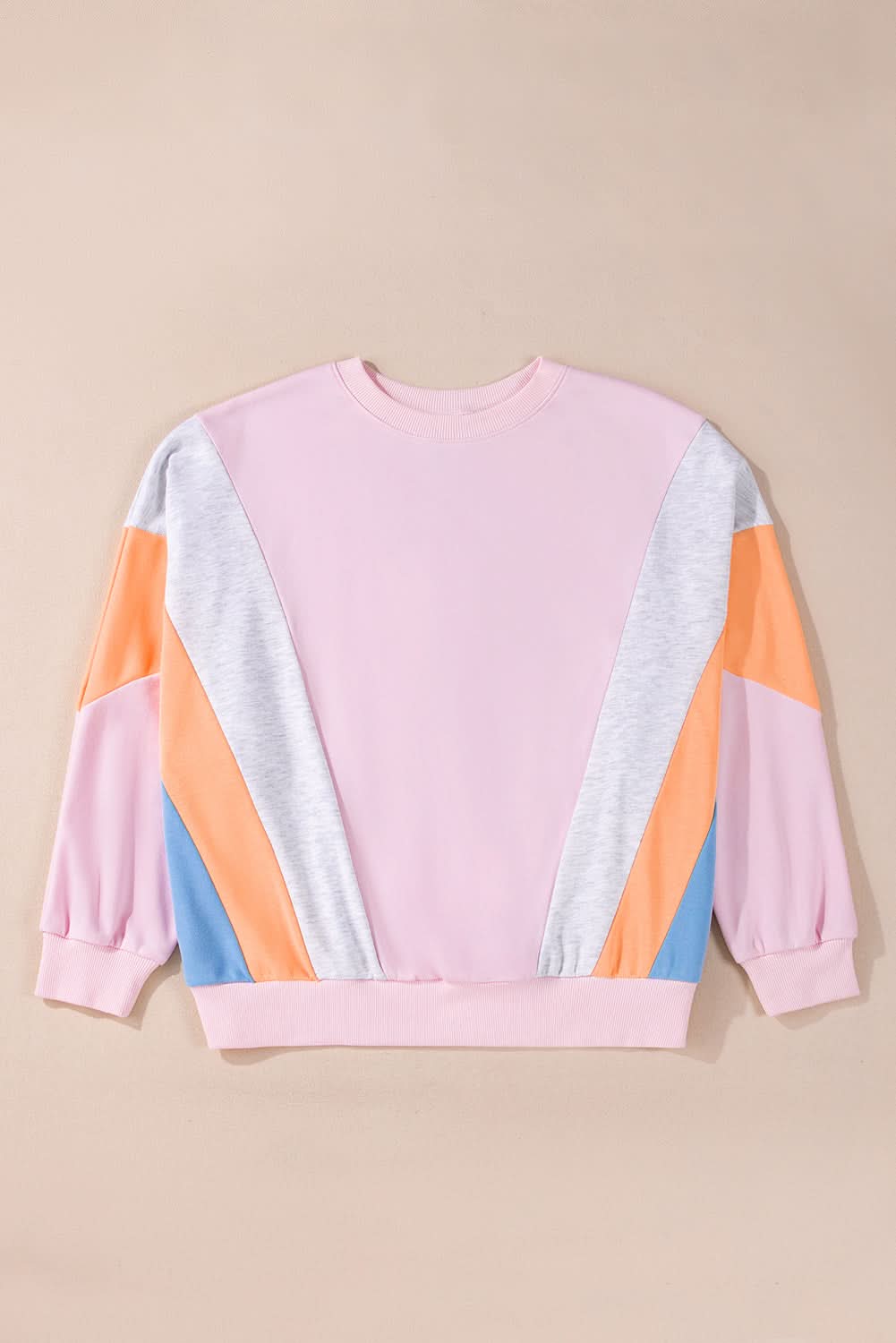 Stylish Light Pink Batwing Sweatshirt for Women - Trendy Oversized Pullover for Casual Wear, Lounge & Street Style Fashion