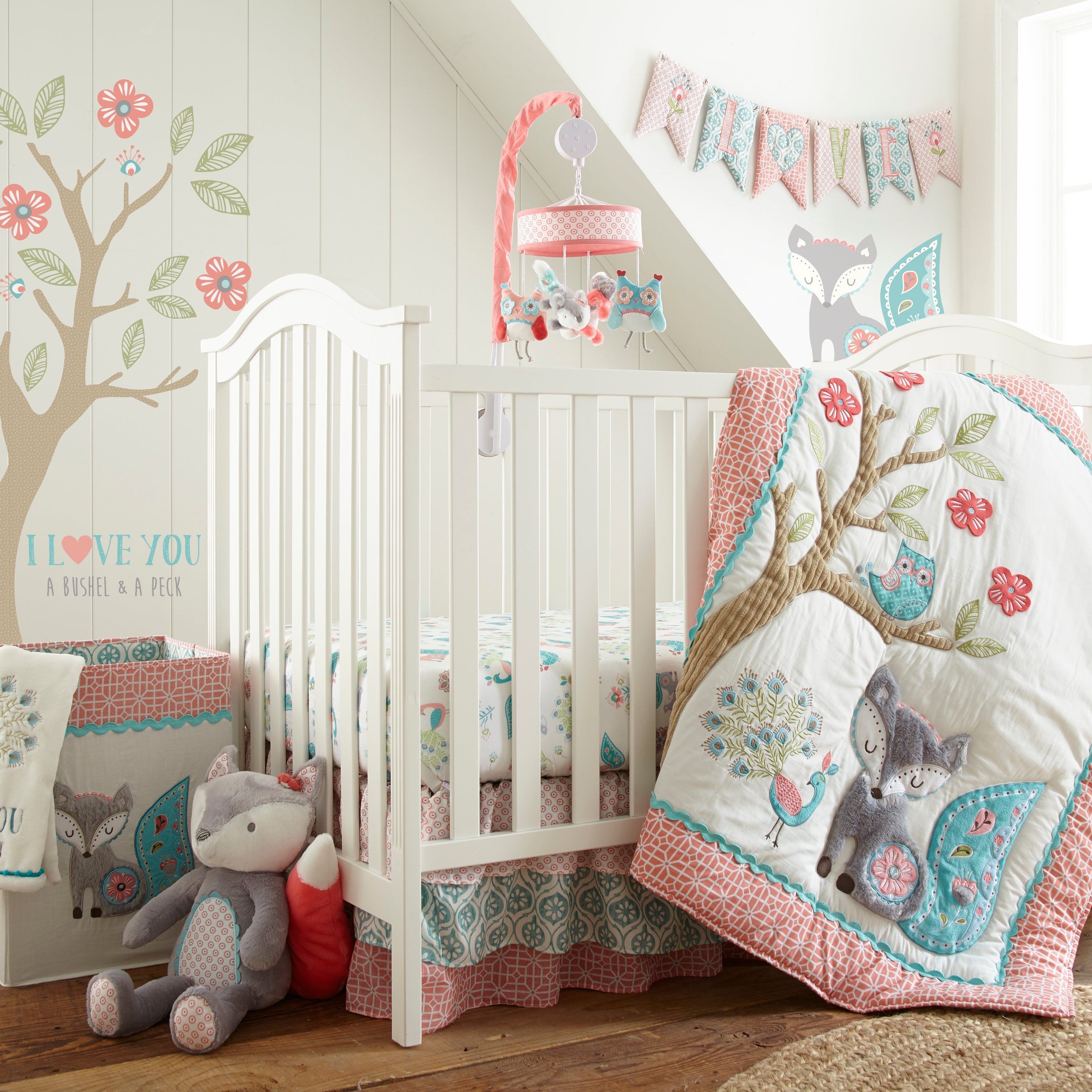 Fiona 5-Piece Crib Bedding Set - Soft Baby Crib Sheets, Blanket & Skirt - Nursery Bedding for Boys & Girls - Perfect for Newborns, Toddlers & Nursery Decor