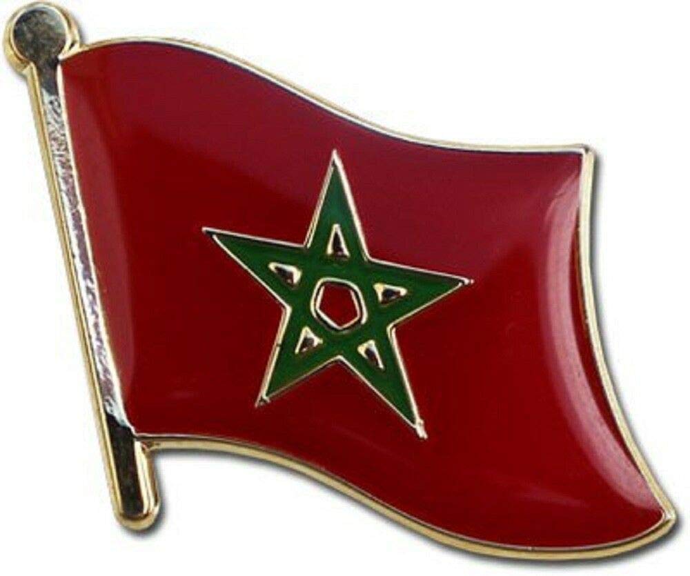 50 Pack Morocco Flag Lapel Pins for Bike Hats & Motorcycle Gear - Durable Clothing Studs for Bikers, Collectors & Patriotic Events - Perfect for Caps, Jackets & Accessories