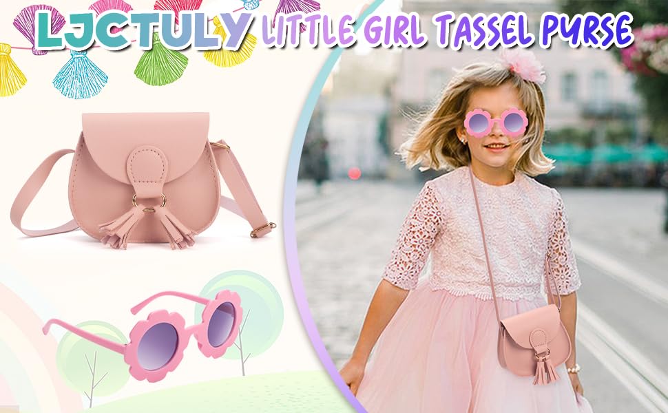 **Girls Crossbody Purse for Kids Age 2-14 | Cute Tassel Shoulder Bag for Toddler & Little Girls | Perfect for School, Travel & Playdates**