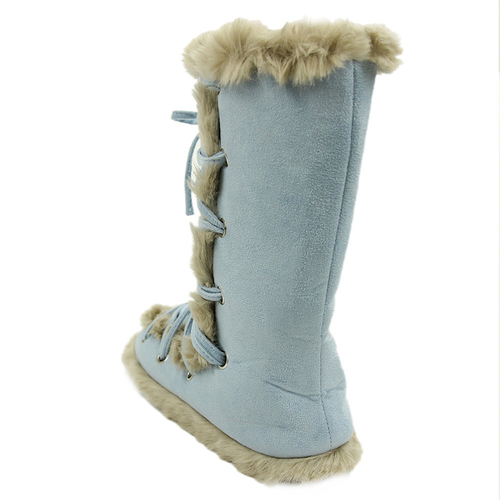 Women's Winter Warm Faux Fur House Slippers - Cozy Indoor Booties for Home, Bedroom & Lounge - Non-Slip Comfortable House Shoes for Cold Weather