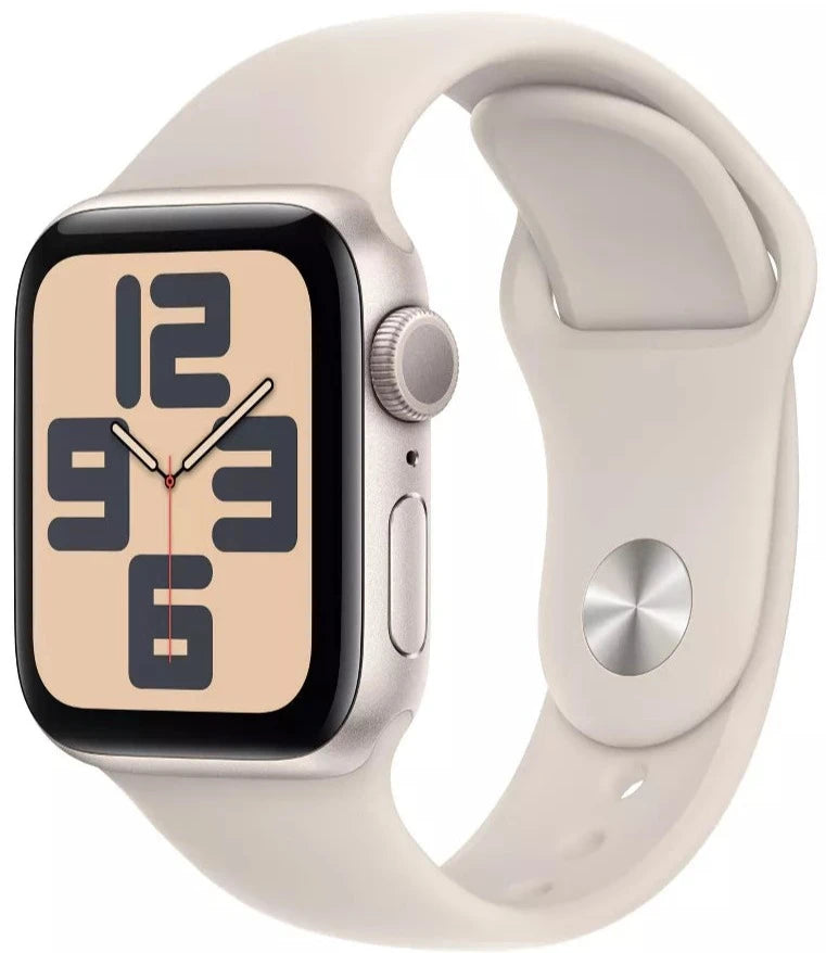Apple Watch SE 2 (2023) 40mm GPS Smartwatch - Starlight Aluminum Case with Starlight Sport Band (Size M/L) | MR9V3LL/A | MR9V3CL/A | Fitness Tracker, Heart Rate Monitor for Running, Swimming & Daily Use