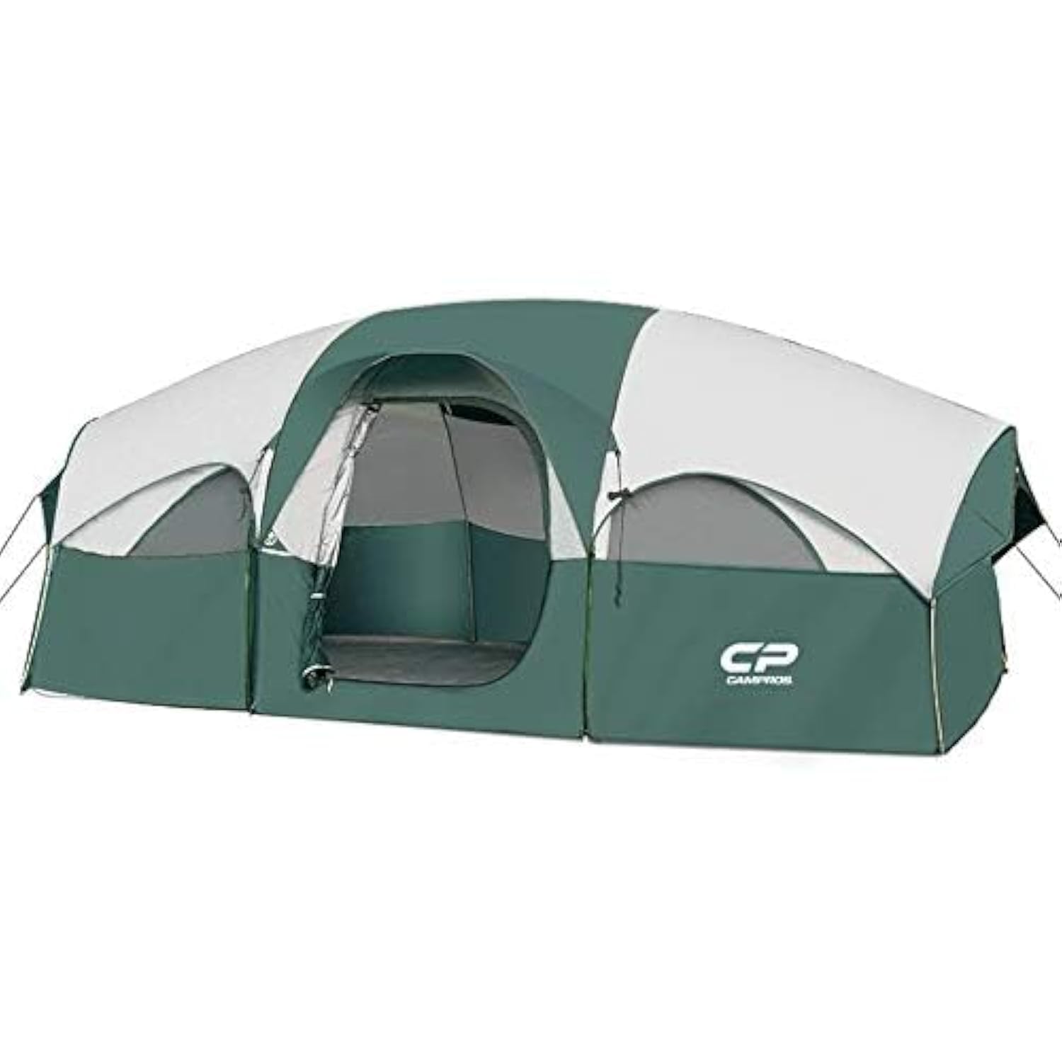 CAMPROS CP Tent 8-Person Family Camping Tent - Waterproof & Windproof Double Layer Tent with 5 Large Mesh Windows, Room Divider Curtain - Portable Outdoor Tent with Carry Bag for Camping, Hiking, Backpacking & Family Outdoor Adventures
