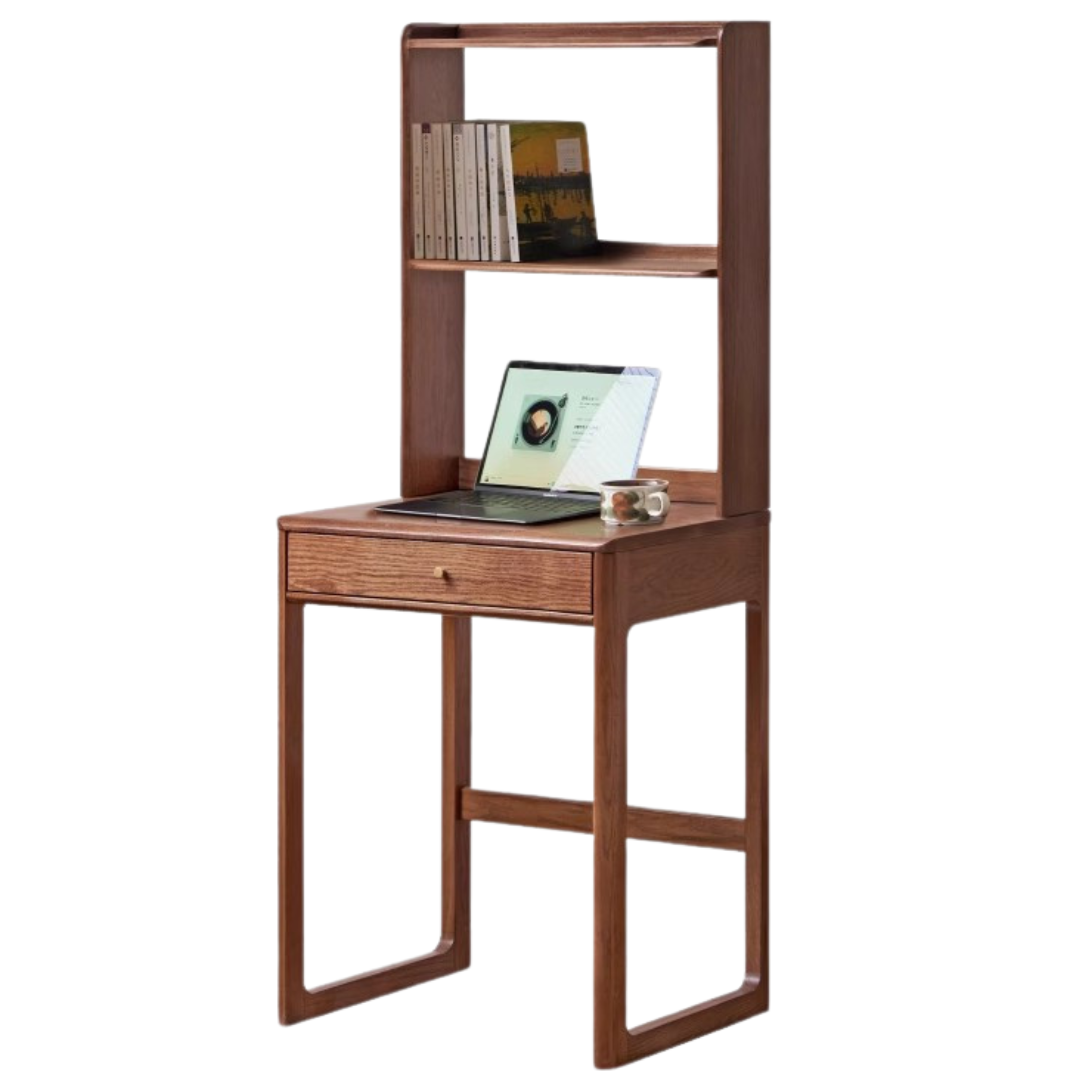 Solid Oak Wood Small Office Desk - Compact & Durable Home Office Furniture for Writing, Studying & Remote Work