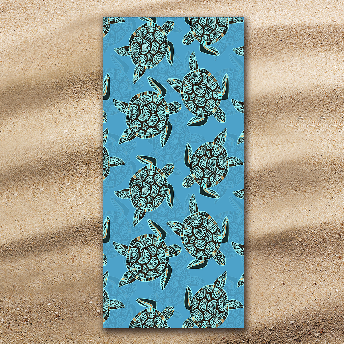 Extra Large Sea Turtle Beach Towel - Soft, Absorbent & Quick-Drying for Pool, Beach & Outdoor Activities