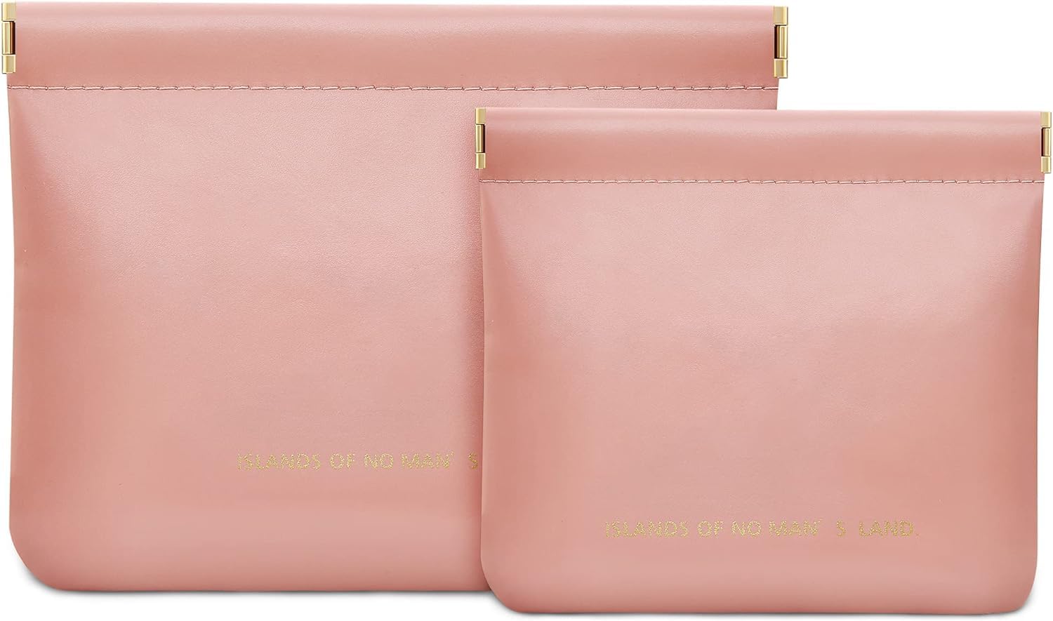 Niwlix Waterproof Makeup Pouch for Women - 2 Pack Pink Cosmetic Bag, Travel Makeup Organizer, Purse & Coin Pouch - Perfect for Travel, Gym, and Daily Essentials Storage