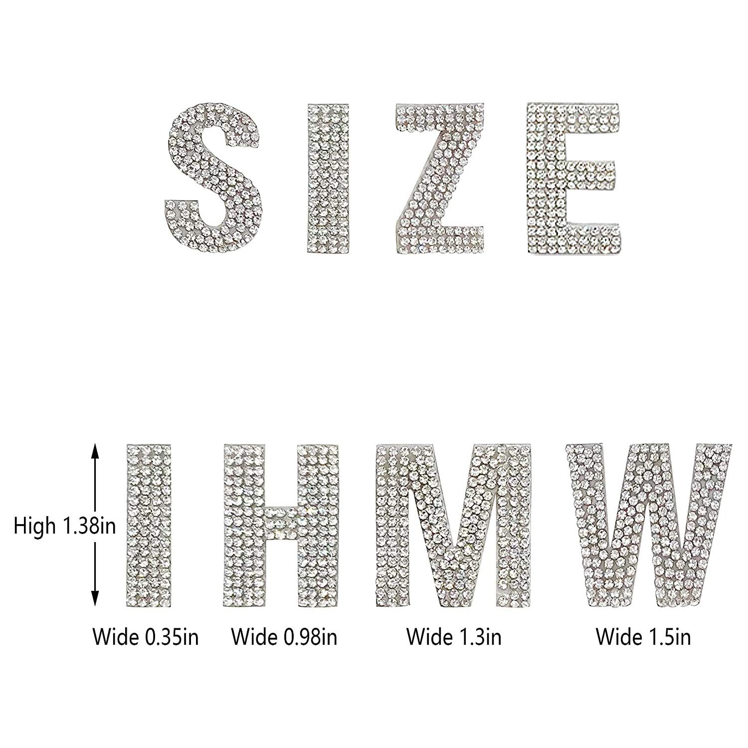 Glitter Rhinestone Alphabet Letter Stickers - 26 Self-Adhesive Silver Letters for DIY Crafts, Scrapbooking, Home Decor & Party Decorations | Perfect for Jewelry Making, Nail Art & Gift Wrapping