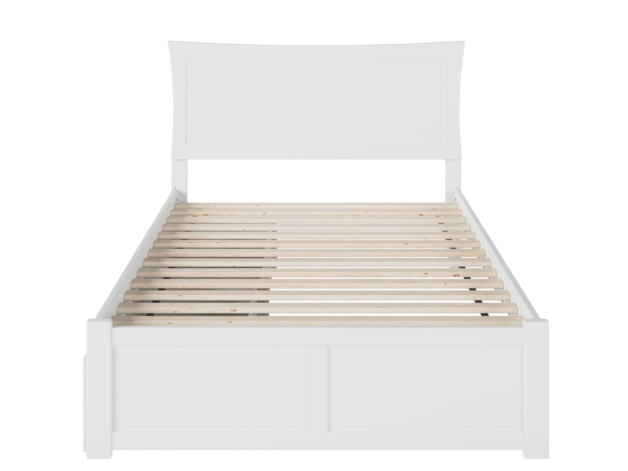 AFI Metro Platform Bed with Footboard, Storage Drawers & USB Charger - Modern Queen/King Size Bed Frame for Small Spaces, Bedroom Storage Solution with Convenient USB Port for Charging Devices