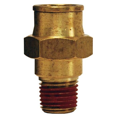 Dixon Valve 688X4 Brass Push-In Straight Male Connector - 49-Piece Pack for Air & Water Systems | Ideal for Pneumatic Tools, Plumbing & Industrial Applications