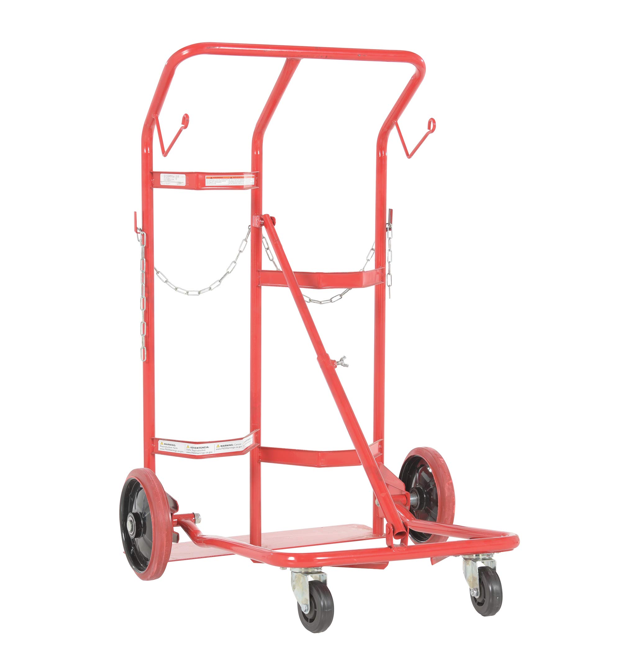 Heavy Duty Cylinder Tilt Back Hand Truck 350 lbs Capacity - Perfect for Moving Drums, Barrels & Heavy Equipment in Warehouses, Factories & Delivery Services