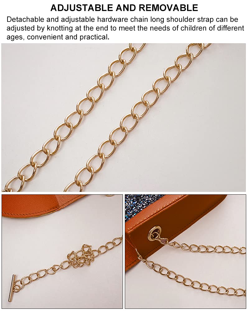Cute Fox Sequins Leather Crossbody Shoulder Bag for Little Girls - Kids Small Purse, Perfect for School, Parties & Gifts