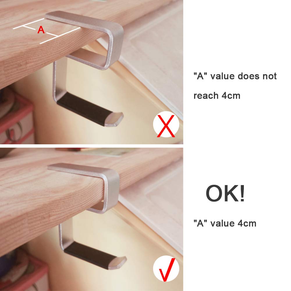 Aluminum Clamp-On Desk Hook - Headphone Holder & Backpack Hanger for Office & Gaming Setup (Fits 1.5cm Thickness) - Perfect for Organizing Headsets, Bags & Accessories on Computer Desks
