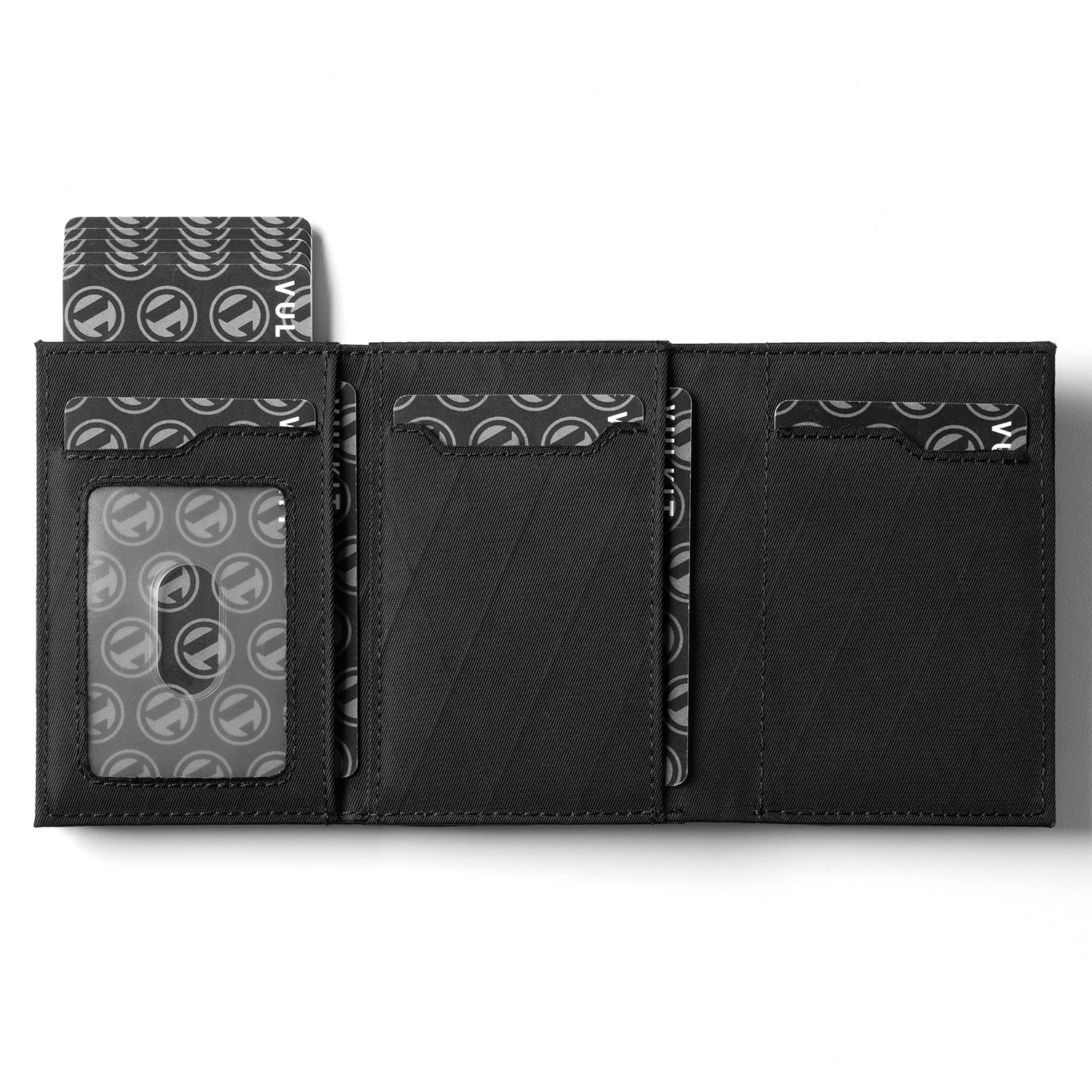 VC302F Waterproof Tri-Fold Wallet with Side Slider Mechanism, Back Zipper Slot & Magnetic Closure - Durable RFID Blocking Fabric for Men & Women - Perfect for Travel, Business & Everyday Use