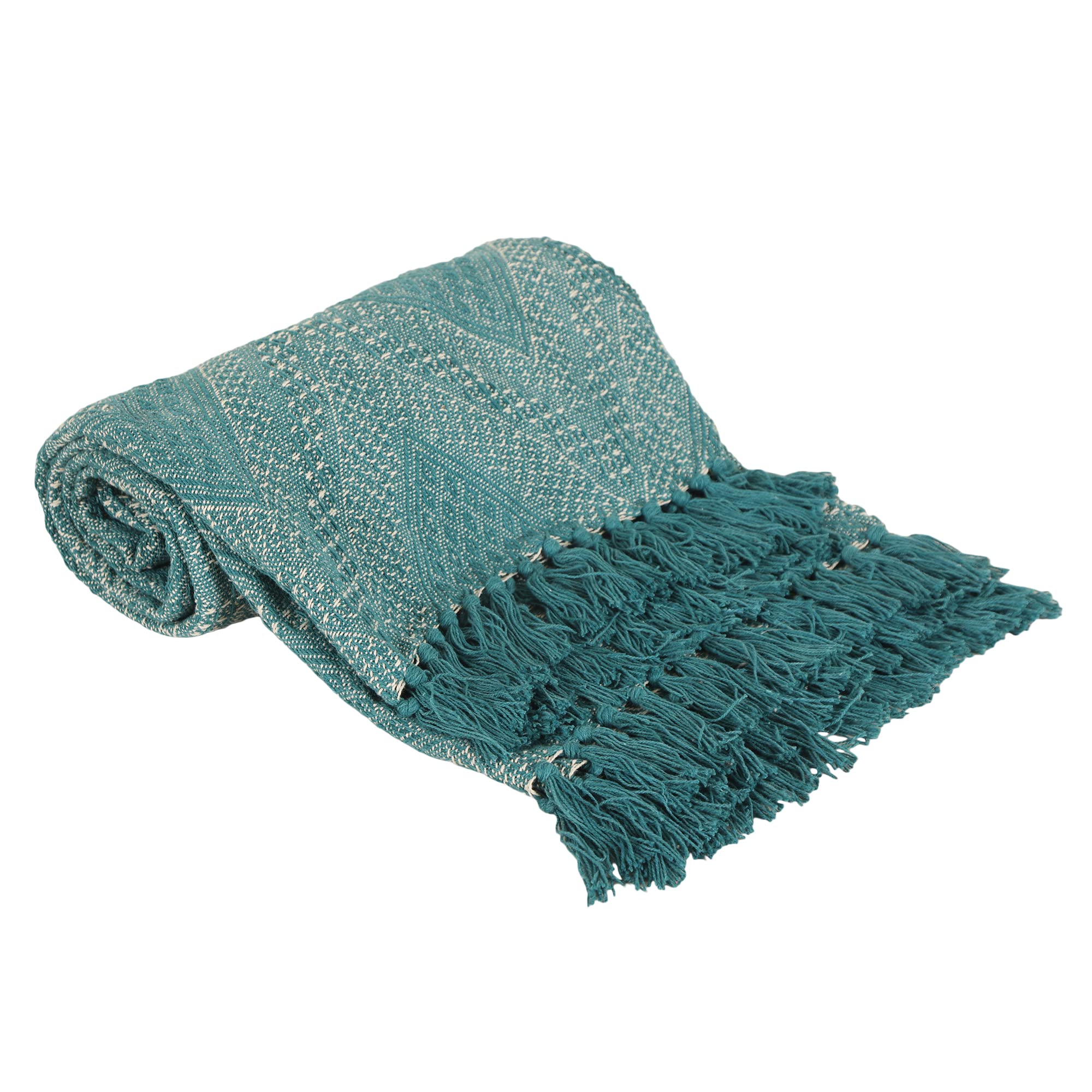Premium Cotton Indian Throw Blanket - 51x71 Inches Blue Handmade Sofa Cover for Living Room, Bed, Chair | Ideal for Home Decor, Gifts & Outdoor Picnics | Soft Breathable Fabric for All Seasons