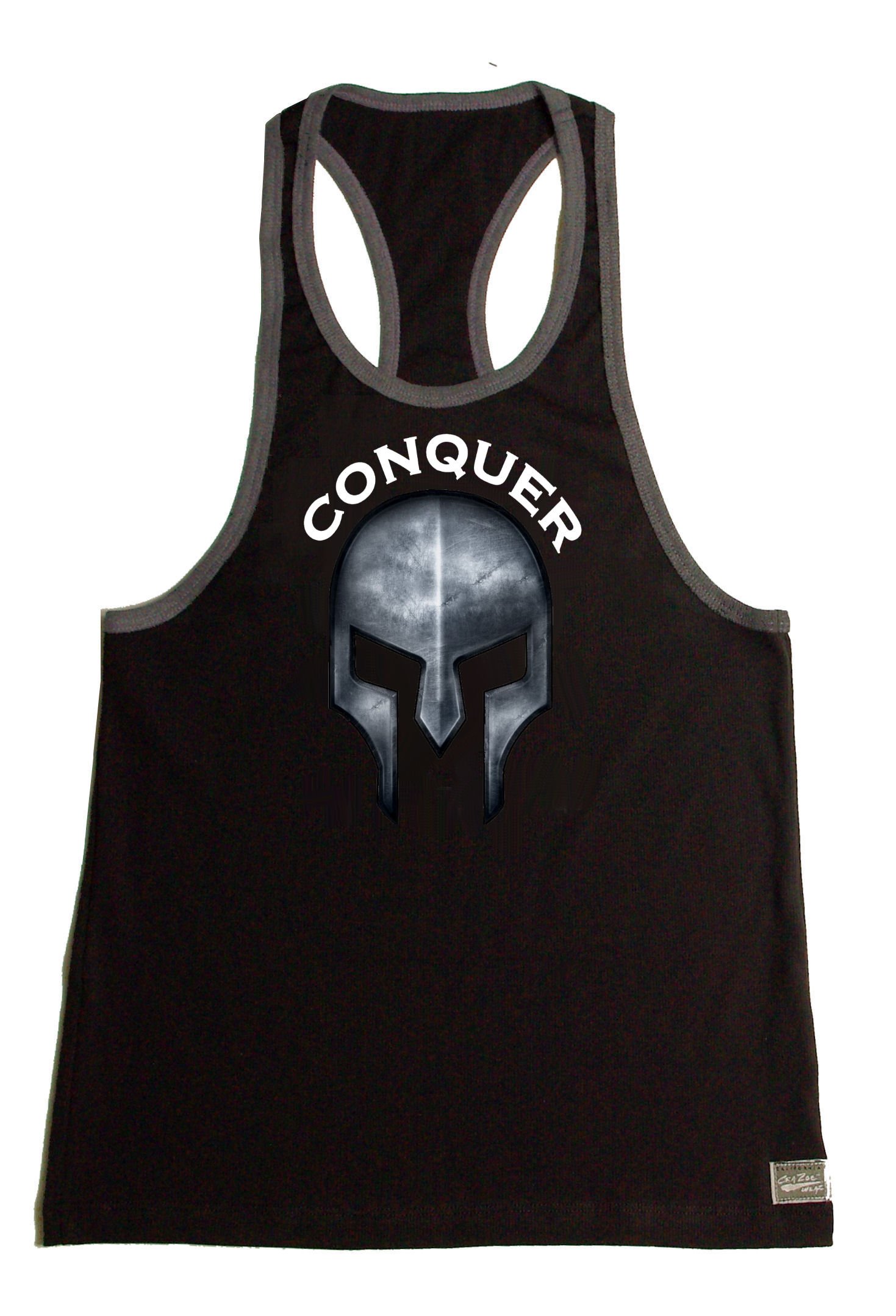 Men's Gym Tank Top - Breathable Workout Shirt for Bodybuilding, Weight Lifting & Fitness Training | Conquer Design | Ideal for CrossFit, Powerlifting & Intense Training Sessions