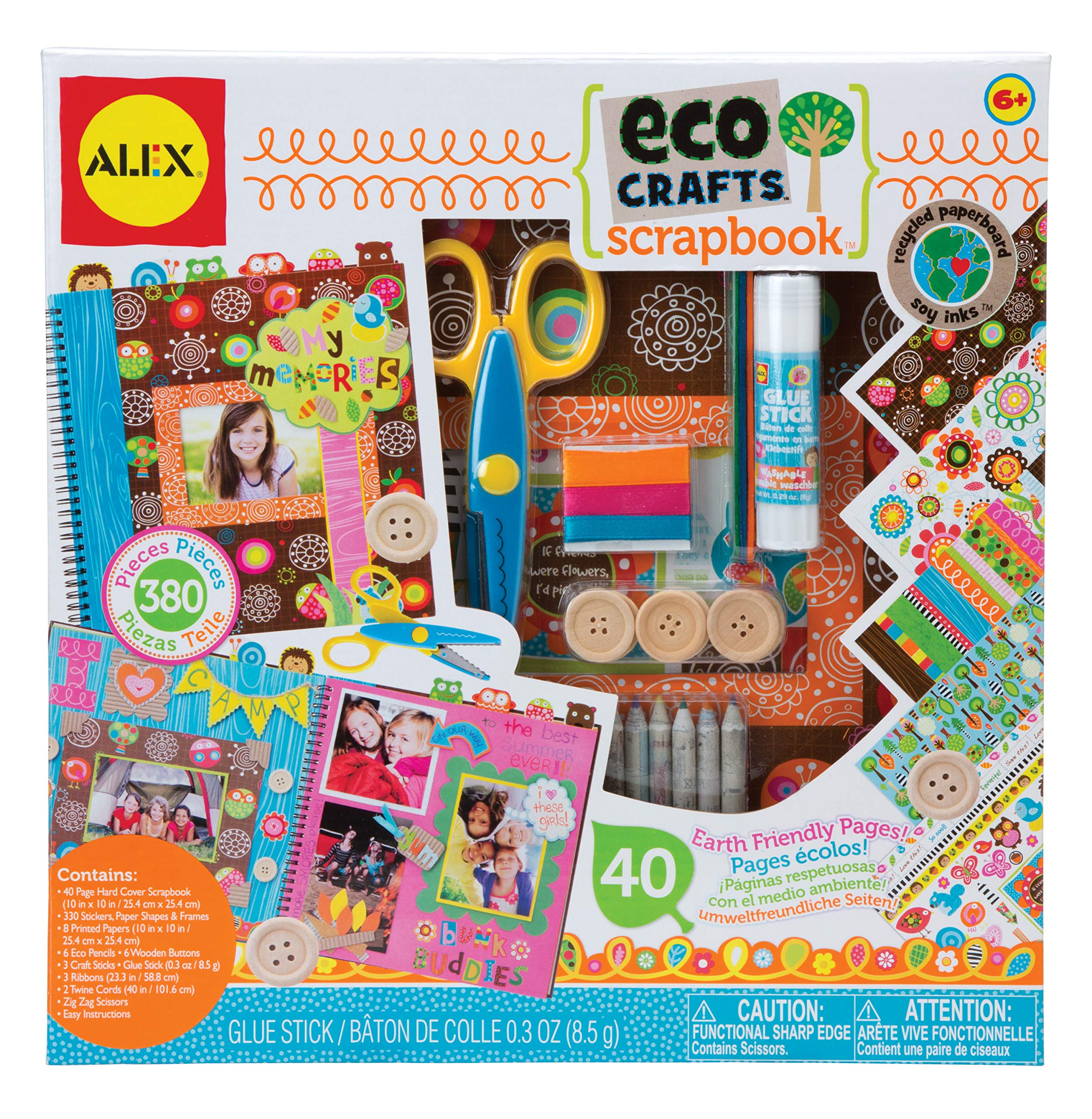 Alex Craft Eco-Friendly Scrapbook Kit for Kids - Creative Art & Craft Activities for School Projects, DIY Gifts & Family Bonding Time