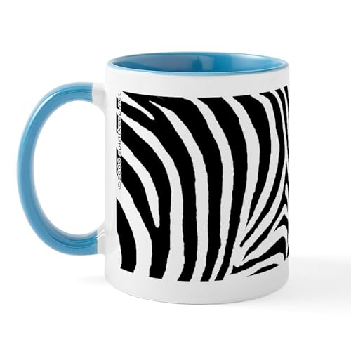 White/Blue Inside - Zebra Stripe Mug
