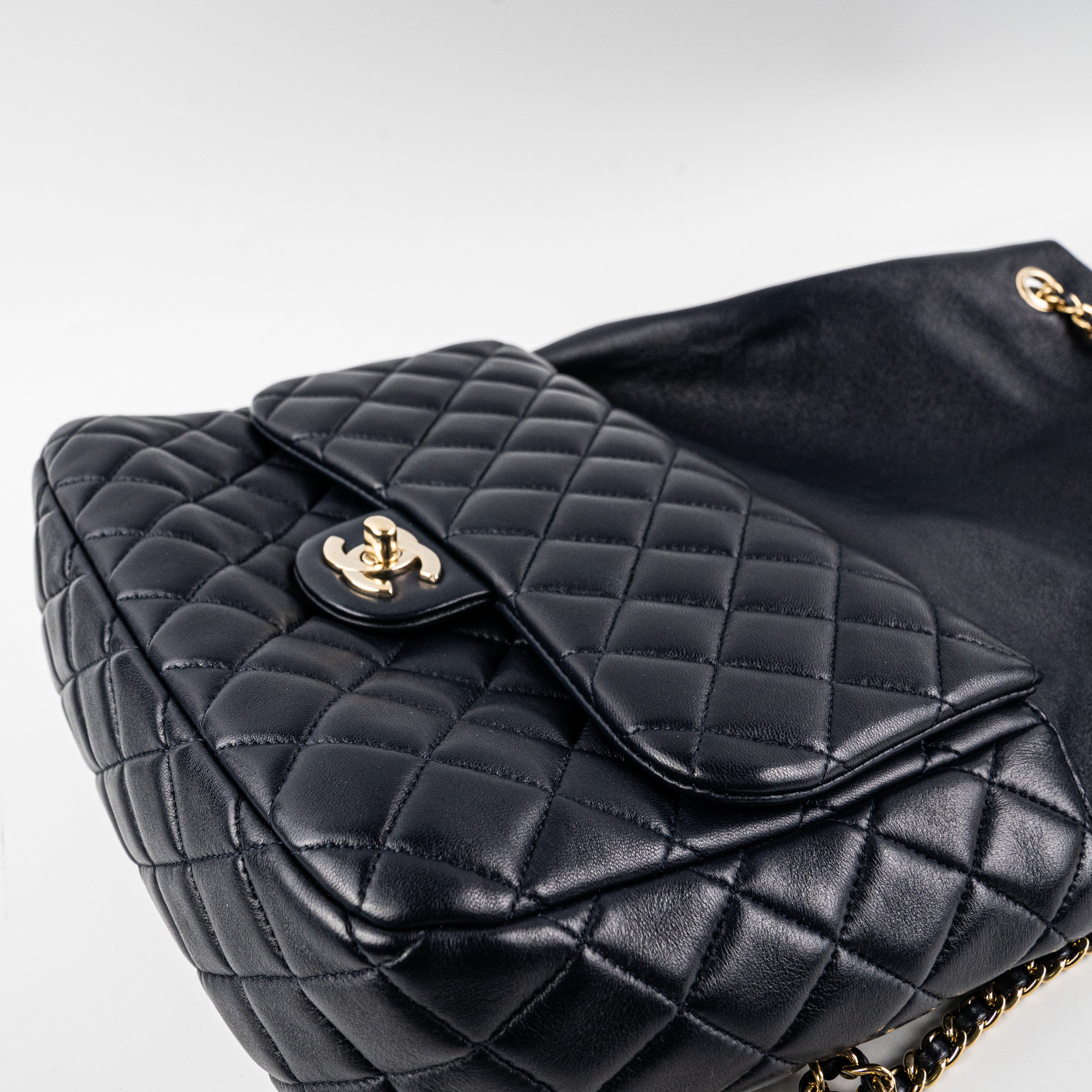 Chanel Navy Blue Lambskin Leather Backpack for Women - Luxury Designer Handbag for Travel, Work & Everyday Use
