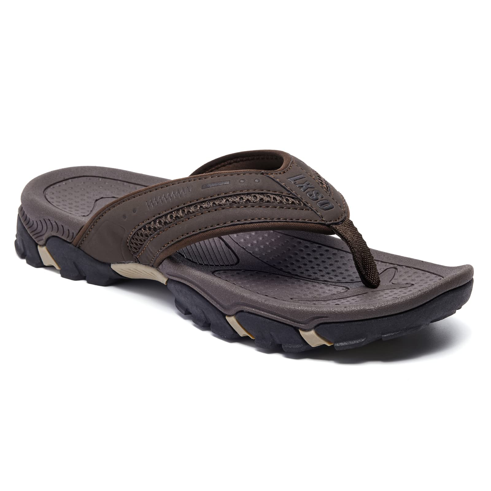**Men's Arch Support Flip Flops - Water Resistant Beach Sandals & Shower Shoes for Pool, Gym, and Outdoor Comfort**
