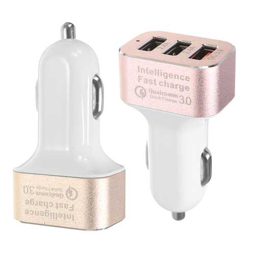 Bakeey 42W QC3.0 Fast Car Charger with 3 USB Ports - Compatible with iPhone X/8/8 Plus, Samsung S8/S7 - Perfect for Road Trips & Daily Commuting