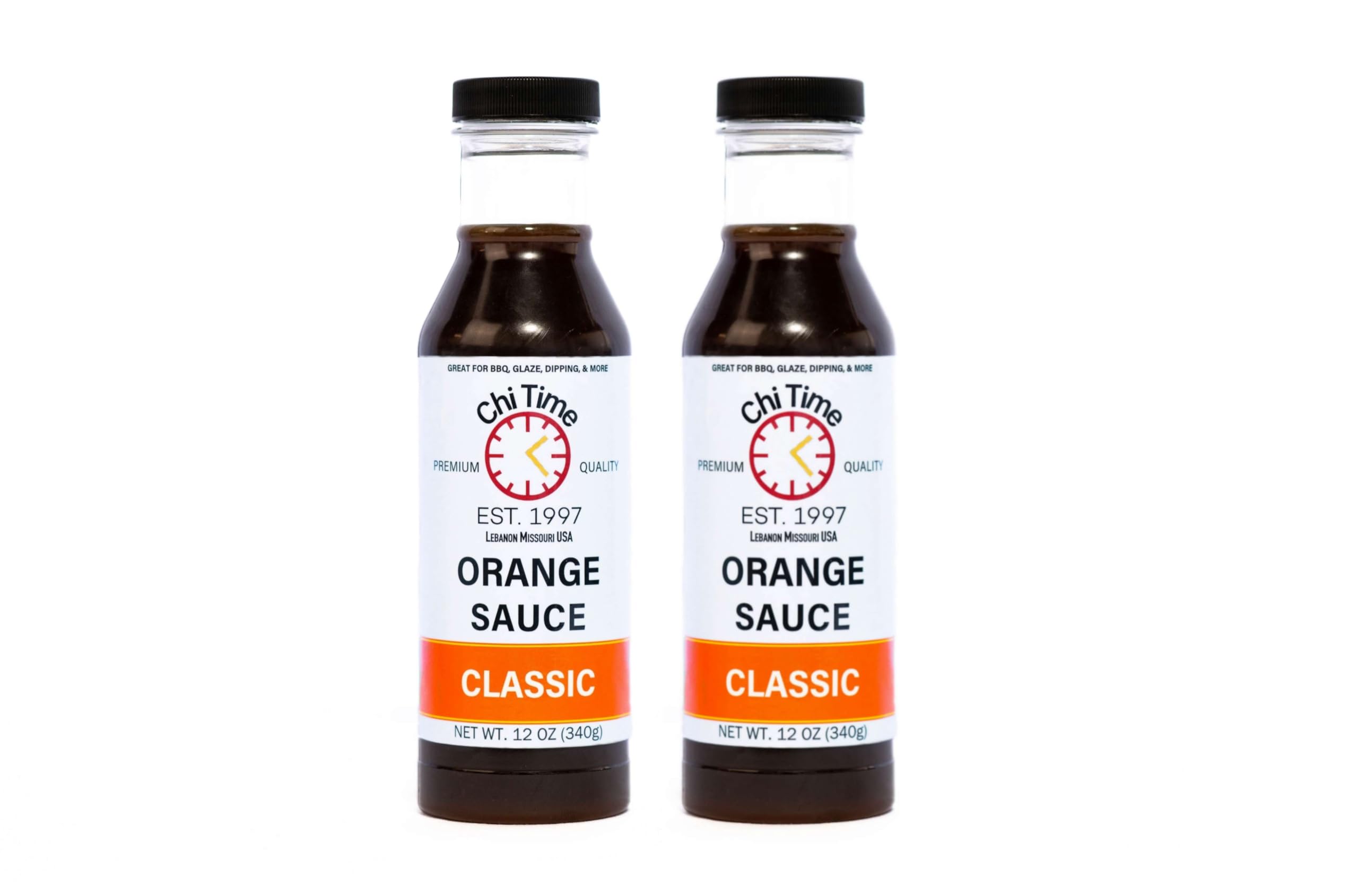 Chi Time's Orange Sauce - Premium Condiment for Wings, Chicken, Beef, Pork, Seafood, Rice & Noodles | Perfect for Stir Fry, BBQ & Asian Dishes | Small Batch, 12oz (2-Pack) | Great for Home Cooking, Restaurants & Meal Prep