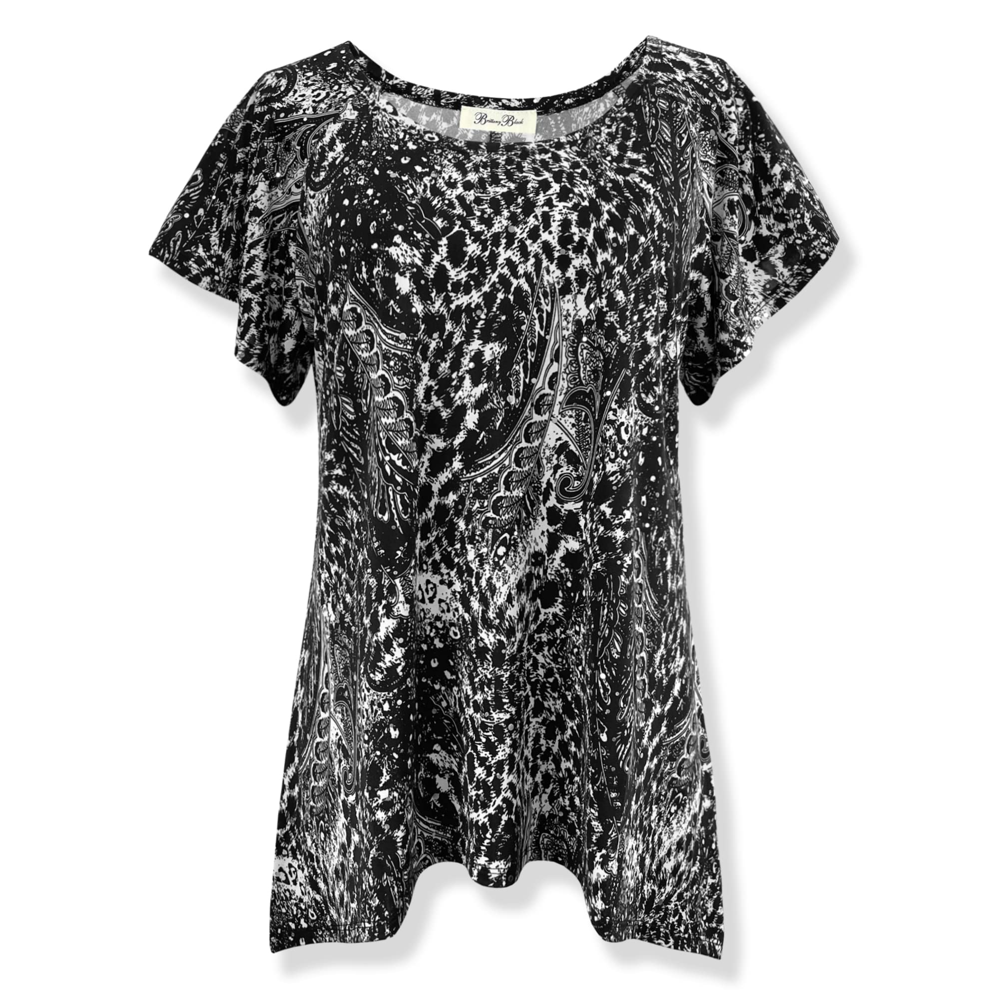 Black Flutter Sleeve Floral Tunic Top for Women | Casual Summer Outfits
