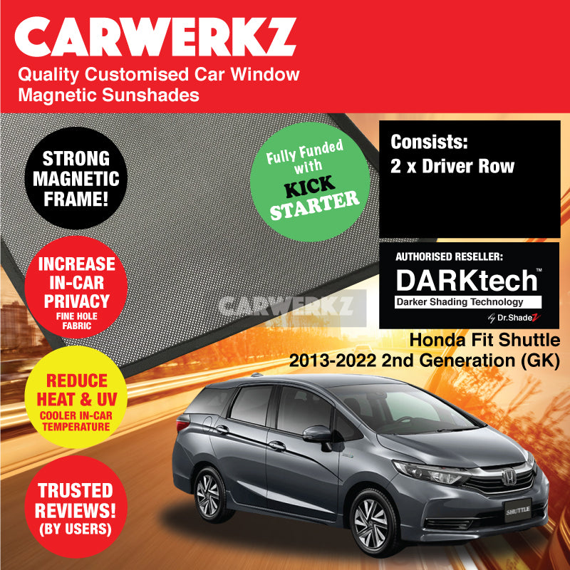 Custom Fit Magnetic Sunshades for 2015-2022 Honda Fit Shuttle 2nd Gen (GK) - Premium Car Window Shades for UV Protection & Heat Reduction - Perfect for Road Trips, Parking & Daily Commute