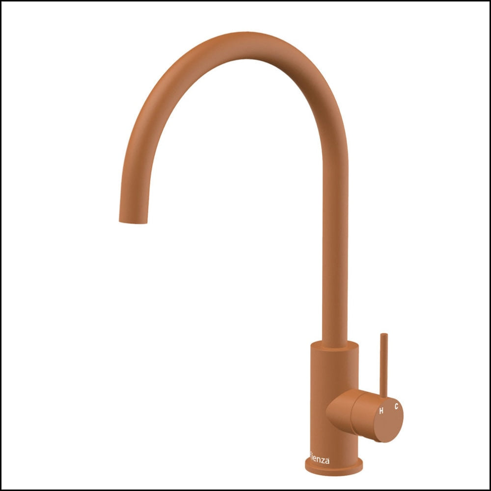 Fienza Kaya 228105A Matte Black Single Handle Kitchen Faucet with Pull Down Sprayer - Perfect for Modern Farmhouse & Industrial Style Kitchens