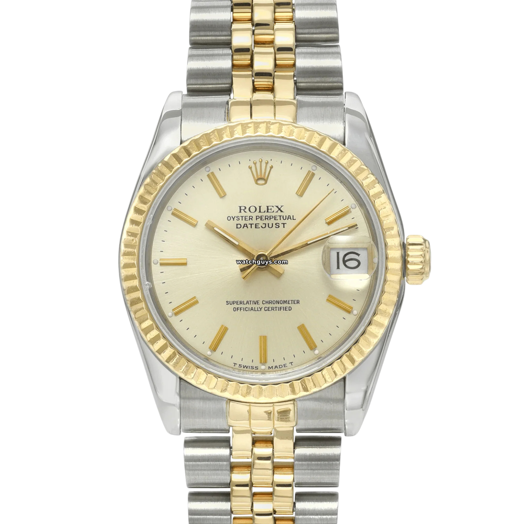 Authentic Rolex Datejust 68273 Two-Tone Silver Dial Watch - Luxury Timepiece for Men, Perfect for Business & Formal Occasions