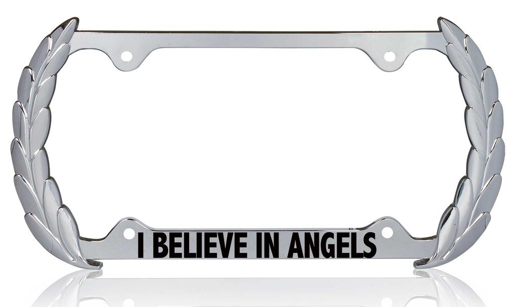 Christian Jesus Wreath Metal Chrome License Plate Frame - Religious Car Tag Holder for Christian Believers | Perfect for Church Goers & Faith-Based Vehicle Decoration