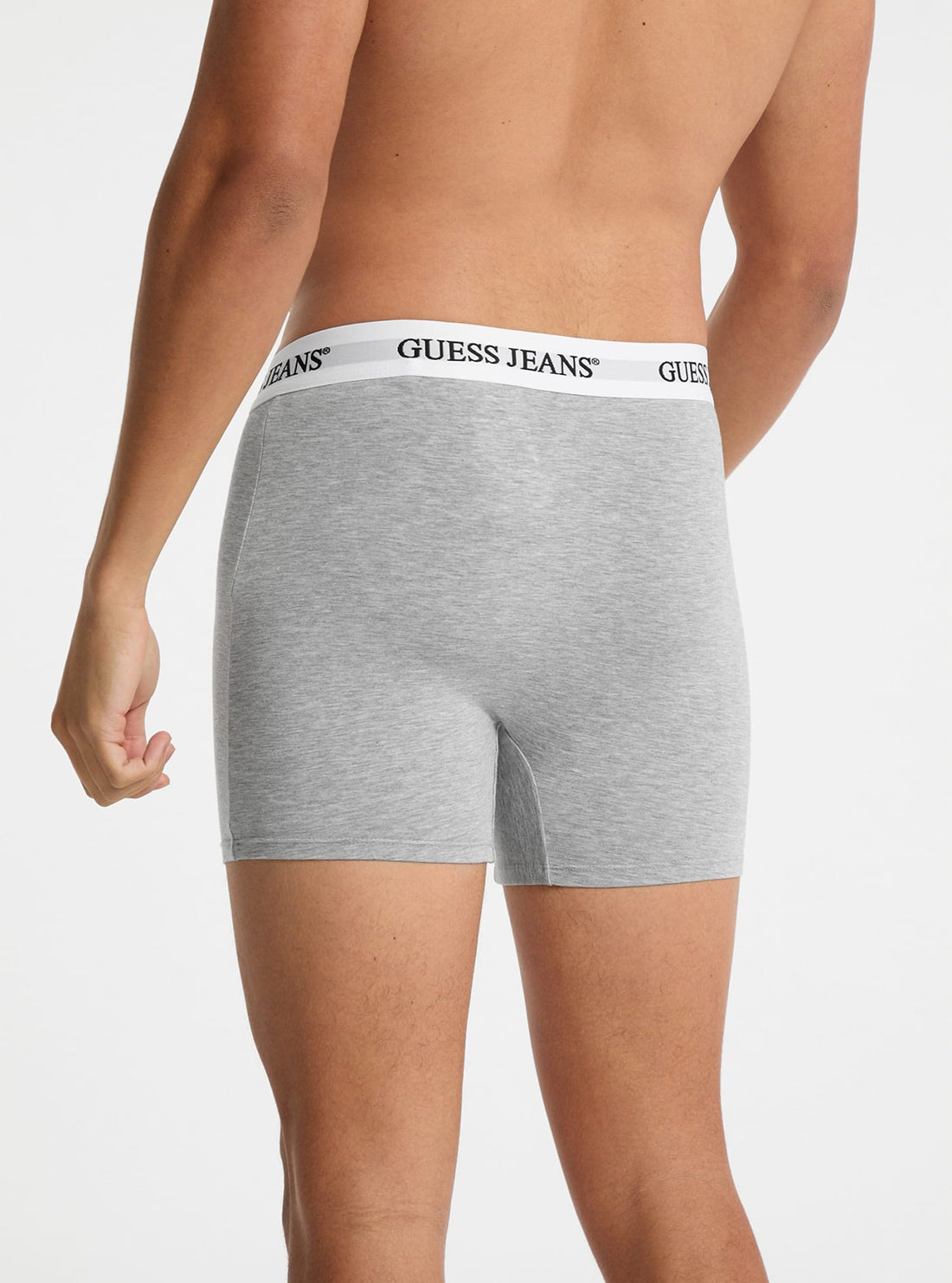 Guess Men's Grey & Navy 2-Pack Cotton Boxer Briefs - Soft Comfort Underwear for Everyday Wear, Gym & Travel