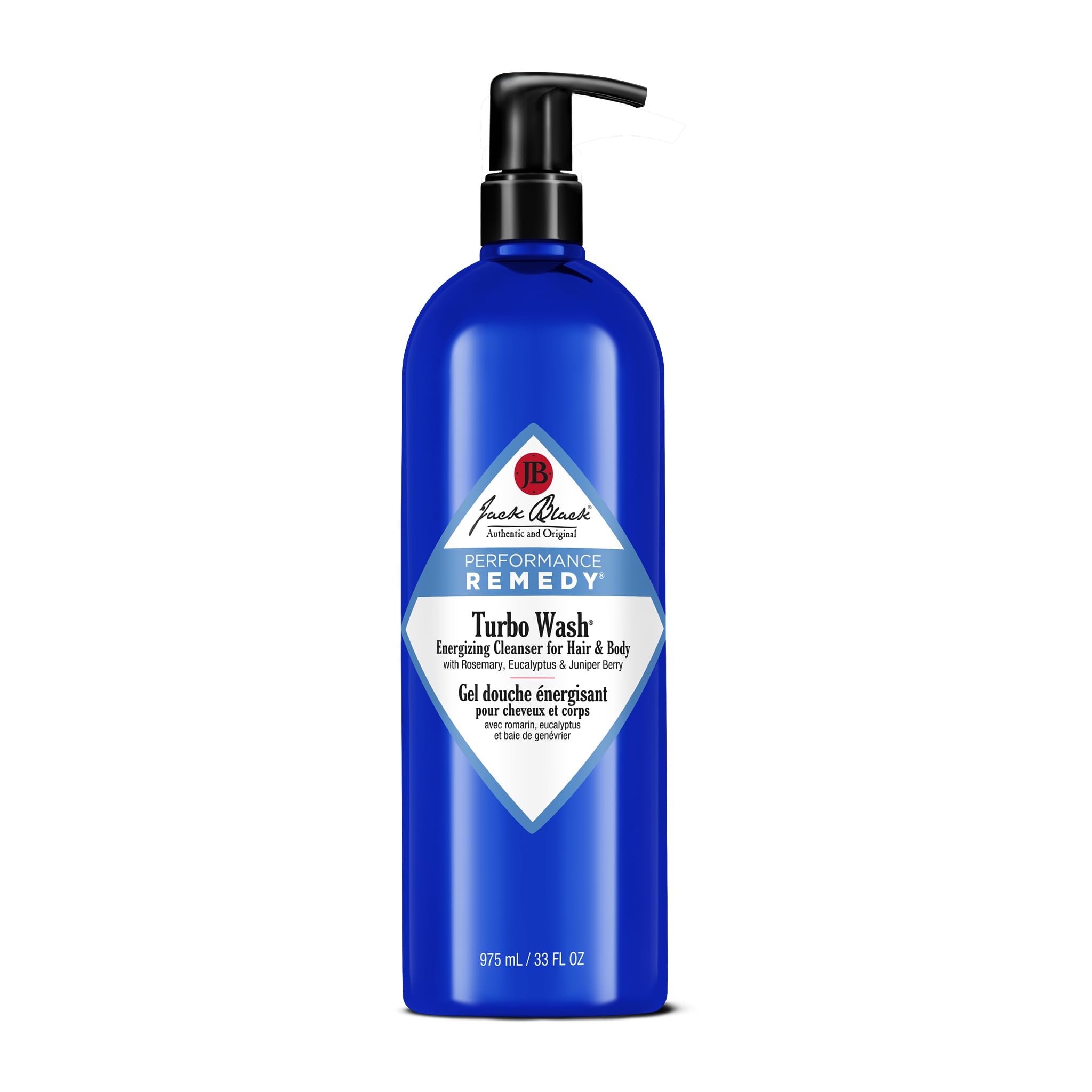 Jack Black Turbo Wash Energizing Cleanser for Hair & Body - 2-in-1 Men's Shampoo & Body Wash with Natural Ingredients | Refreshing & Hydrating for Gym, Travel & Daily Use