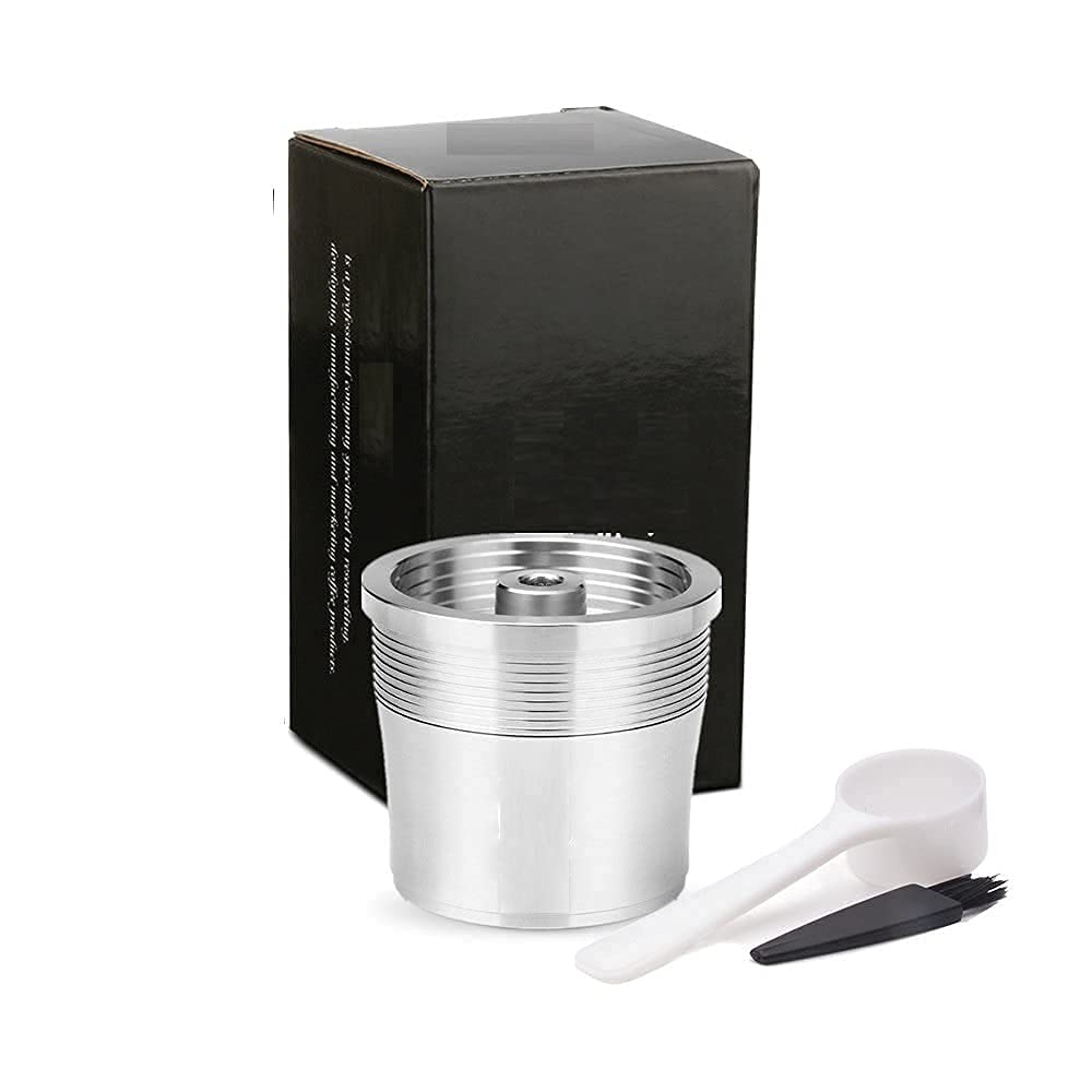 MG Stainless Steel Reusable Coffee Capsule - Compatible with iperEspresso X9 X8 X7.1 Y5 Y1.1 Machines | Eco-Friendly Refillable Filter Cup for Espresso & Coffee | Perfect for Home, Office & Travel Use (Silver)