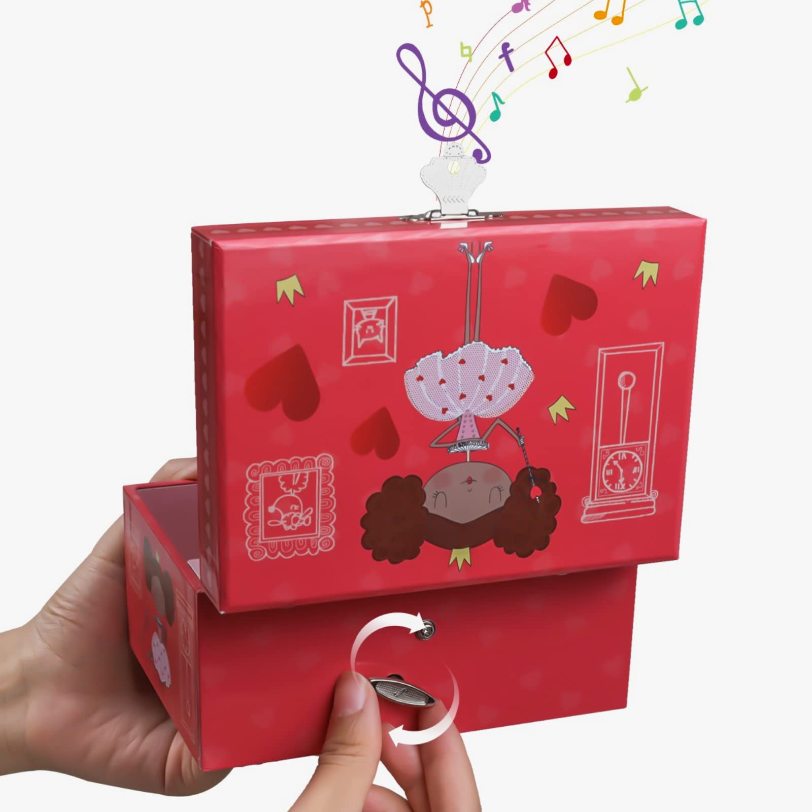 Musical Jewelry Box with Spinning Ballerina - Princess Jewelry Storage Case & Music Box - Best Gift for Girls, Teens & Women - Perfect for Birthday, Christmas & Bedroom Decor