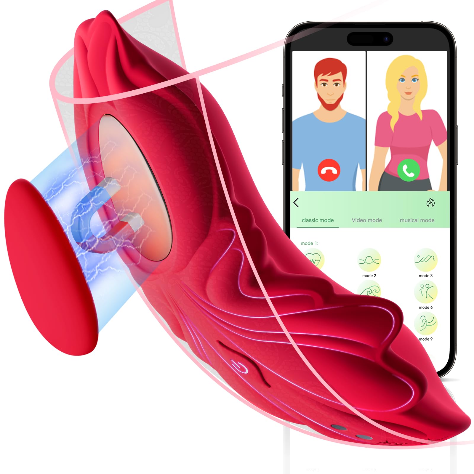 **Wireless Wearable Vibrator Panty for Women - Mini Remote Control Clitoral Stimulator with 9 Vibration Modes & Magnetic Clip, APP-Enabled Adult Sex Toy for Couples Play & Solo Pleasure (Perfect for Date Nights & Spicy Adventures)**
