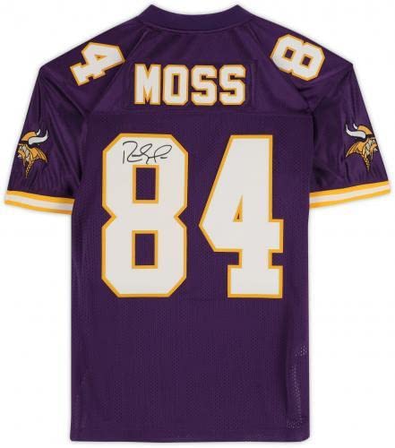 Authentic Randy Moss Minnesota Vikings Autographed Mitchell & Ness Framed Jersey - Signed NFL Memorabilia for Sports Fans & Man Cave Decor