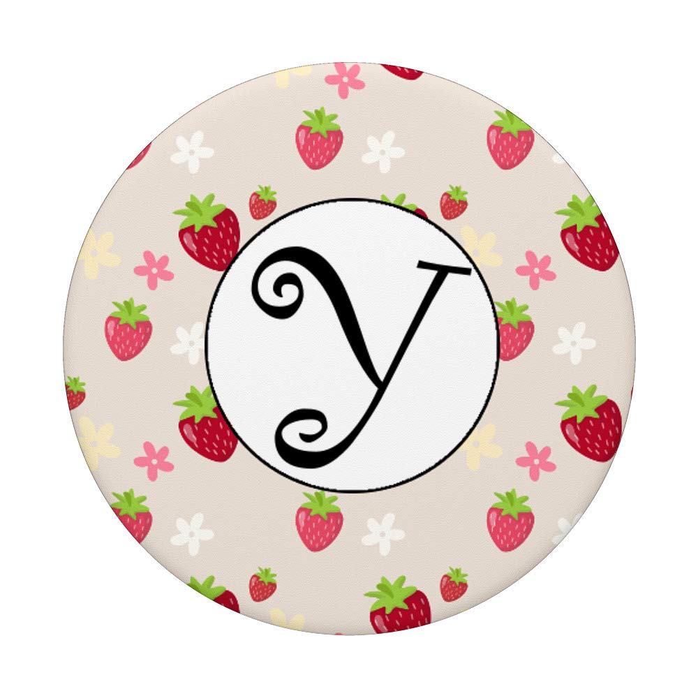 Strawberry Monogram Letter Y - Personalized Initial Alphabet for DIY Crafts, Scrapbooking & Home Decor