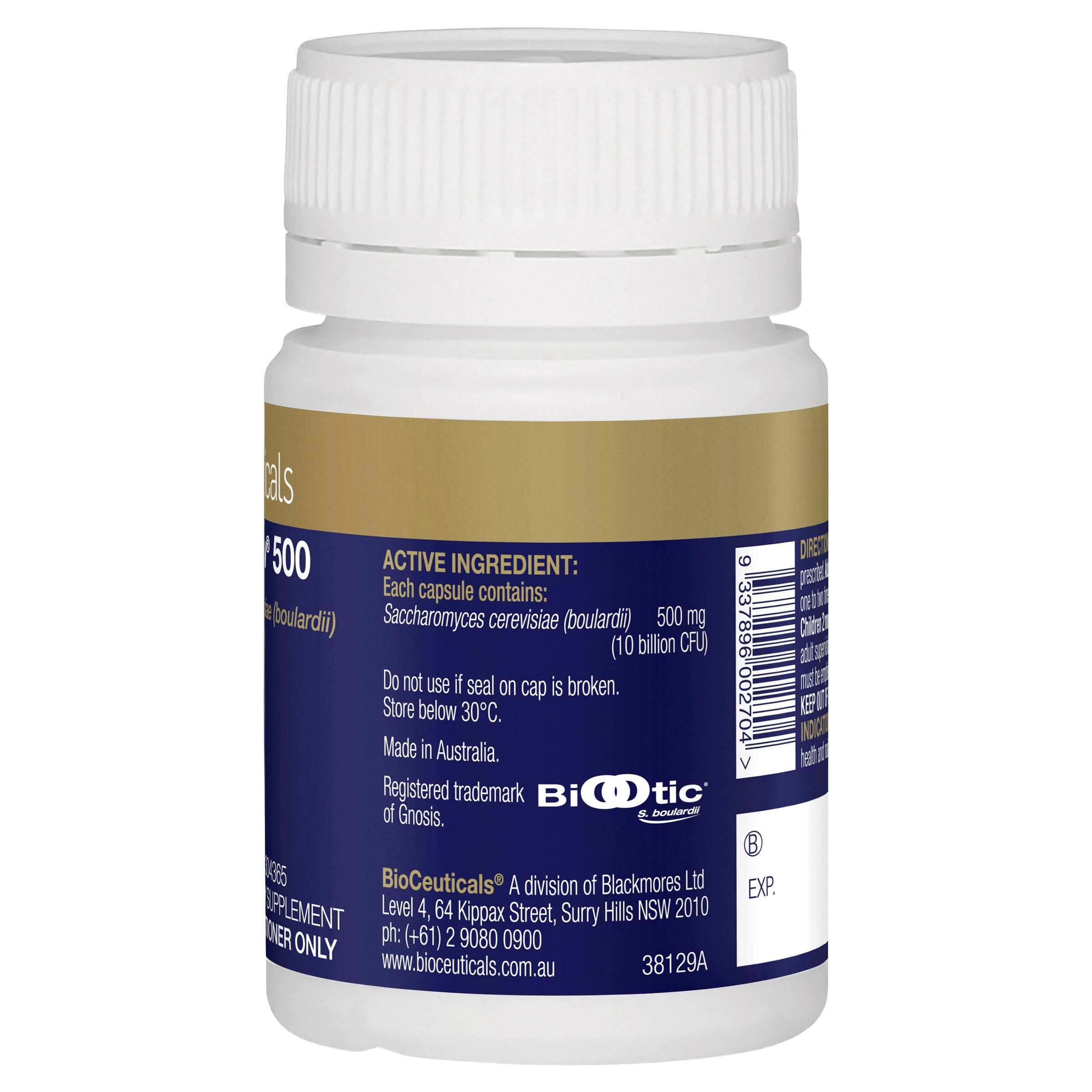 BioCeuticals SB Floractiv® 500 - Premium Probiotic Supplement for Gut Health & Digestion - Supports Immune System & Gut Flora Balance - Ideal for Travel, Stress Relief & Daily Wellness