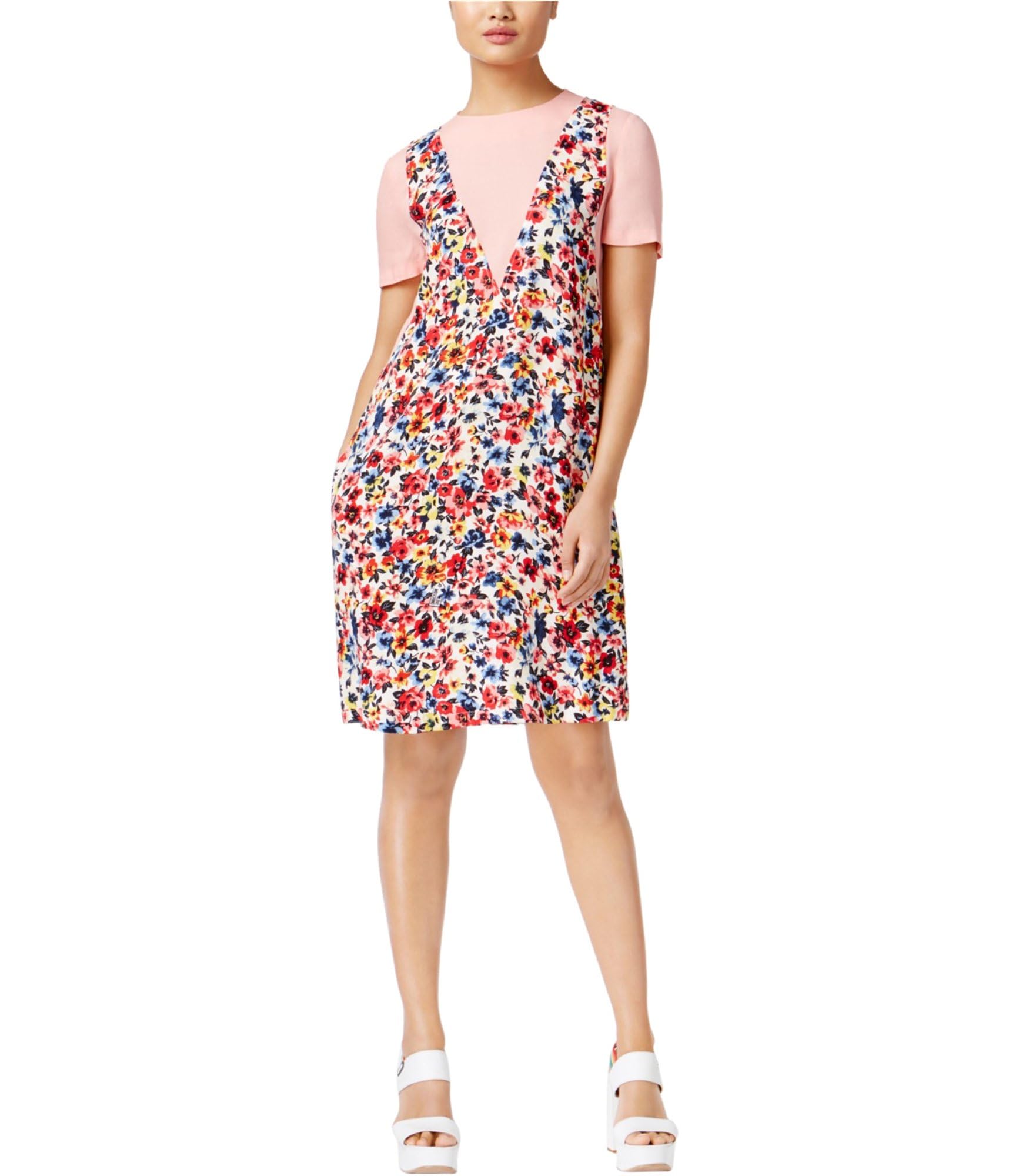 Love Moschino Women's Floral Print Shift Dress - Pink, Size 4 | Casual Summer Dress for Beach, Party & Office Wear
