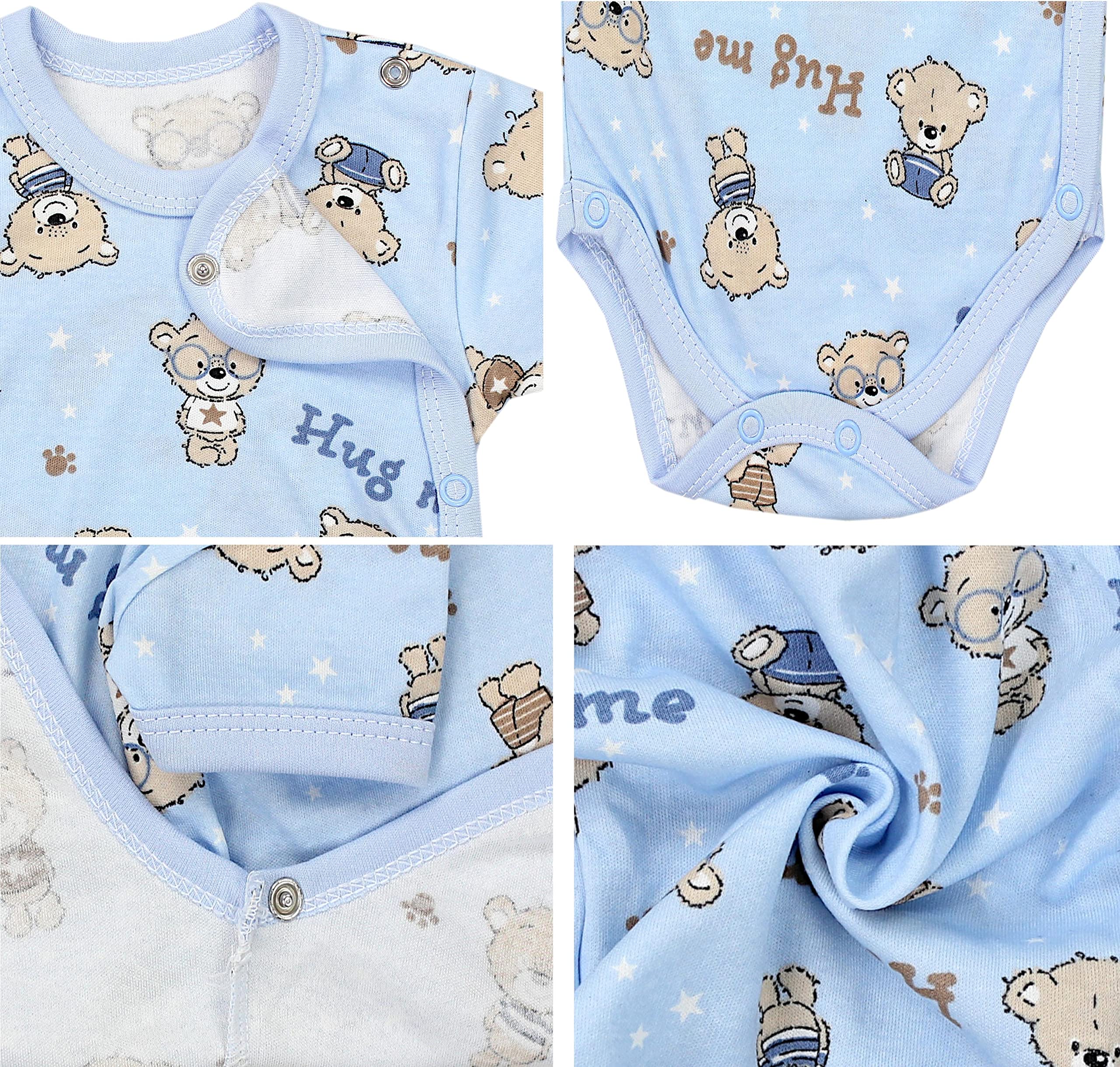 TupTam Baby Bodysuit 5-Pack – 100% Cotton Newborn Onesies with Snap Closure – OEKO-TEX Certified for Safe & Soft Baby Clothes – Perfect for Daily Wear, Sleepwear, and Gifting