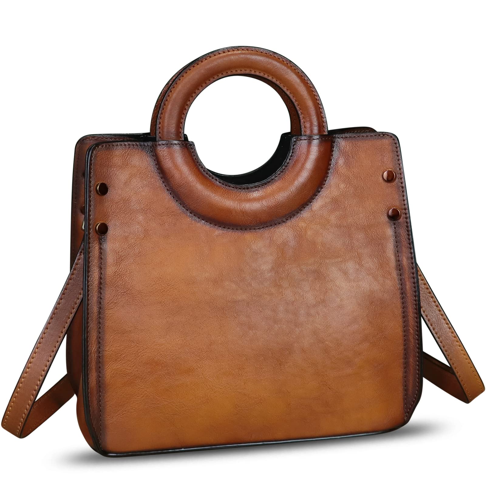 Vintage Genuine Leather Handbags for Women - Fashion Messenger Shoulder Bag & Crossbody Purse - Perfect for Work, Travel, and Everyday Use