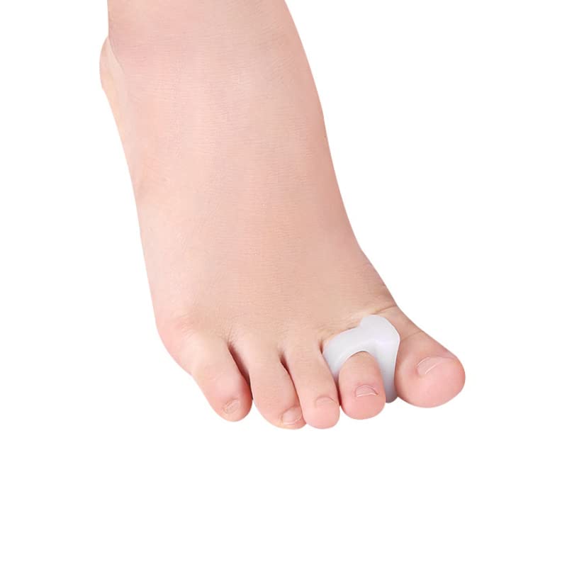 4 Pack Silicone Gel Toe Separators - Bunion Corrector & Hammer Toe Pain Relief for Women & Men - Comfortable Toe Spacers for Yoga, Running, Post-Surgery Recovery & Daily Wear