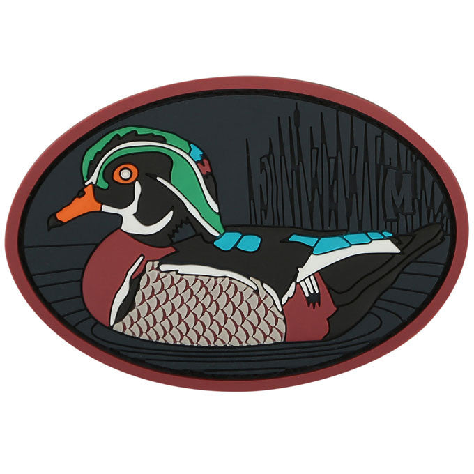 Wood Duck Morale Patch - Embroidered Hook & Loop Badge for Military, Tactical Gear, Outdoor Enthusiasts - Perfect for Backpacks, Hats & Uniforms