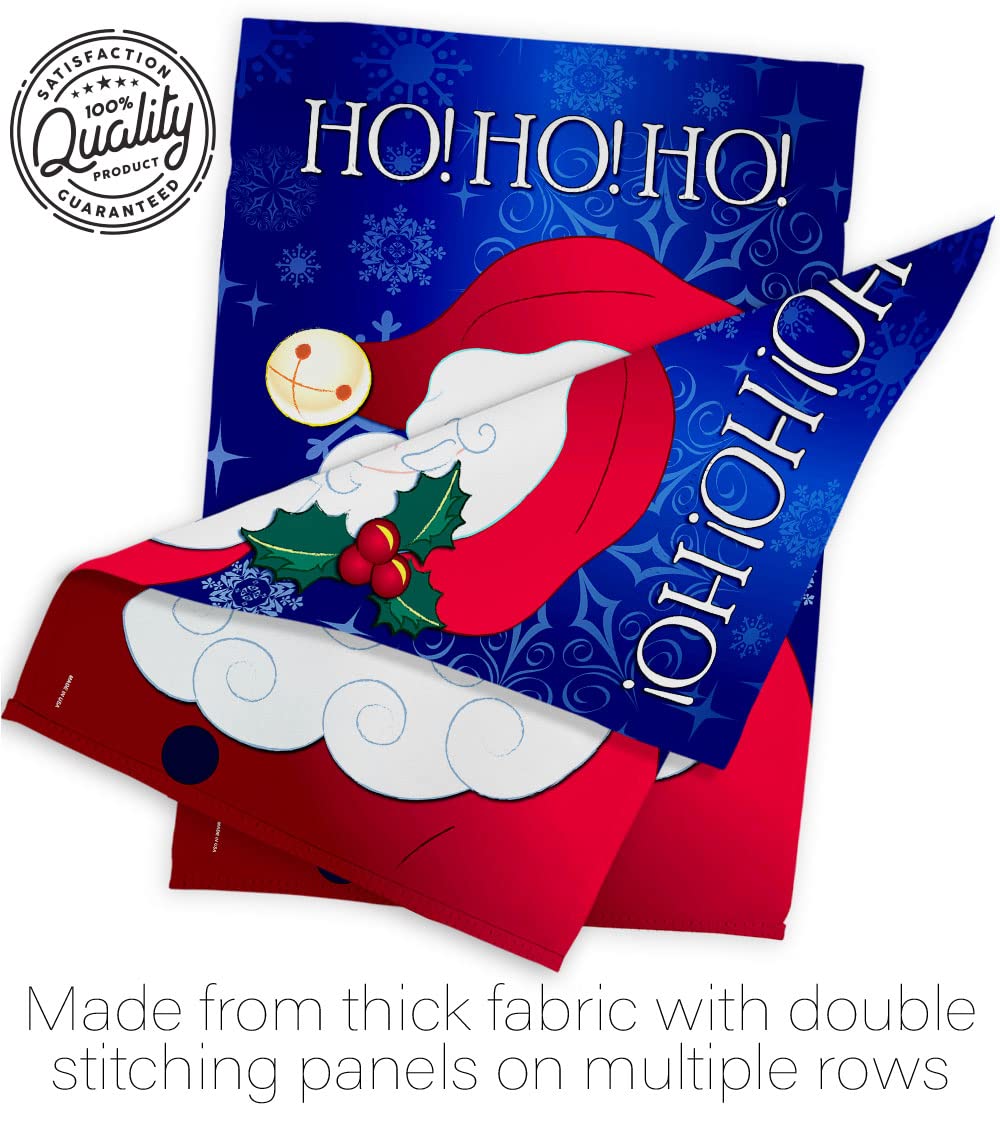 Santa Ho Winter Christmas House Flag Set 28x40