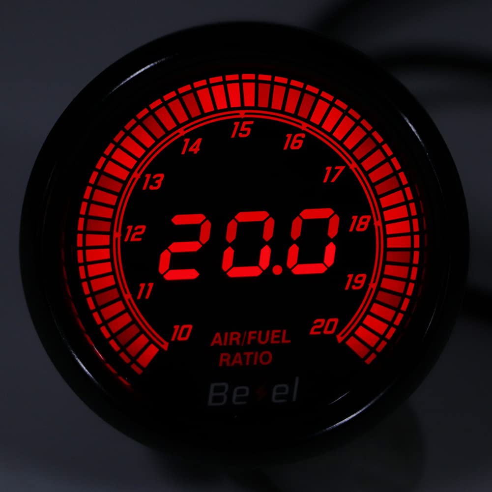 AFR Wideband Air Fuel Ratio Gauge - Digital O2 Sensor Monitor for Car, Truck & Motorcycle Performance Tuning | Racing, Dyno Testing & Engine Diagnostics
