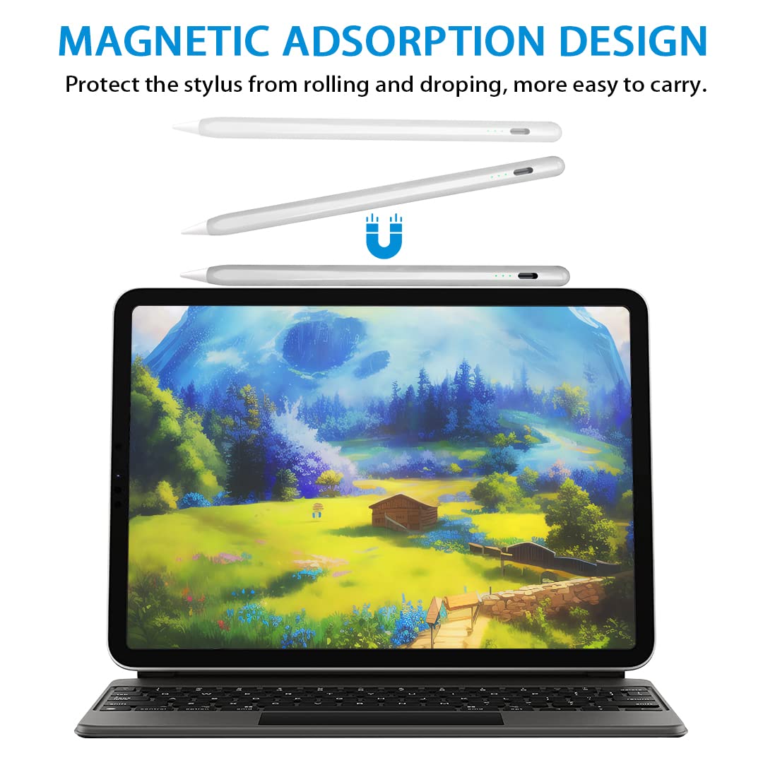 Apple Pencil 2nd Generation - Stylus Pen with Palm Rejection & Tilt Sensitivity, Compatible with iPad Pro 11/12.9