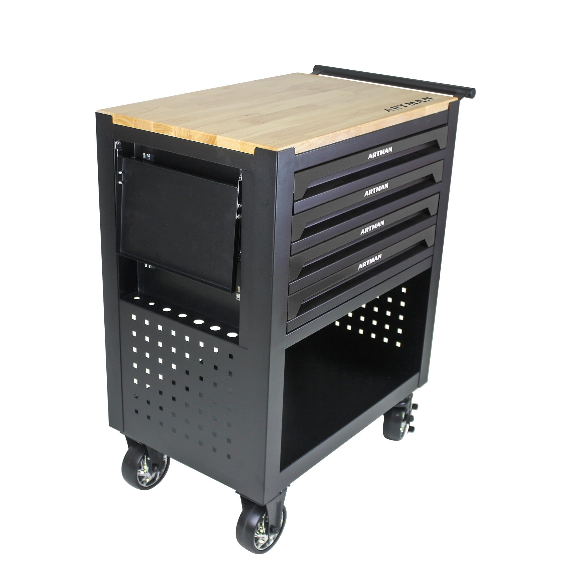 4 Drawers Rolling Tool Chest with Wheels - Heavy Duty Tool Cart Organizer for Mechanics, Garage Storage & Workshop - Portable Tool Box with Drawers for Automotive Repair & Home DIY Projects