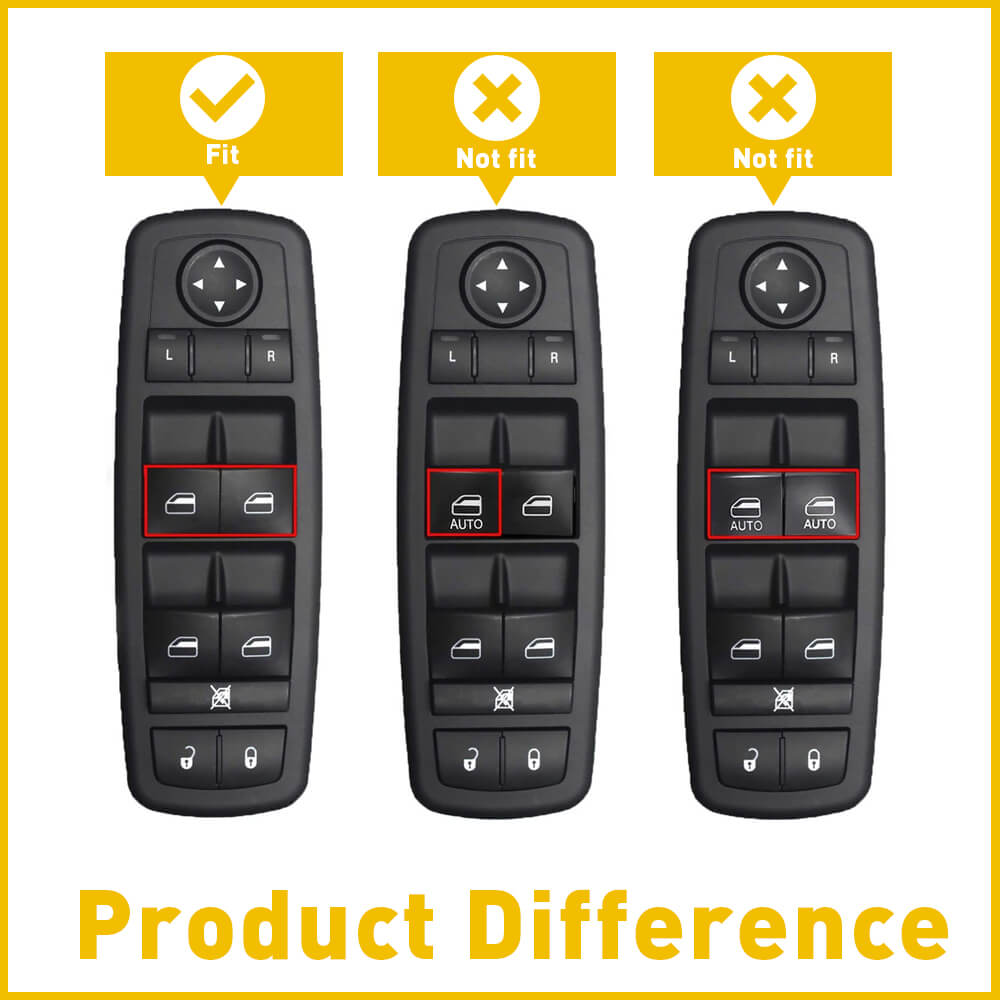 Chrysler 200 Dodge Dart Jeep Cherokee Power Window Control Switch 13+8 Pin - Master Replacement Part for Smooth Window Operation | Perfect for Car Repair & Maintenance